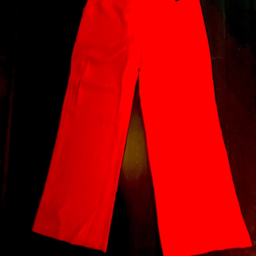 Phillip Lim Tomato Red Wide Leg Silk Trousers
